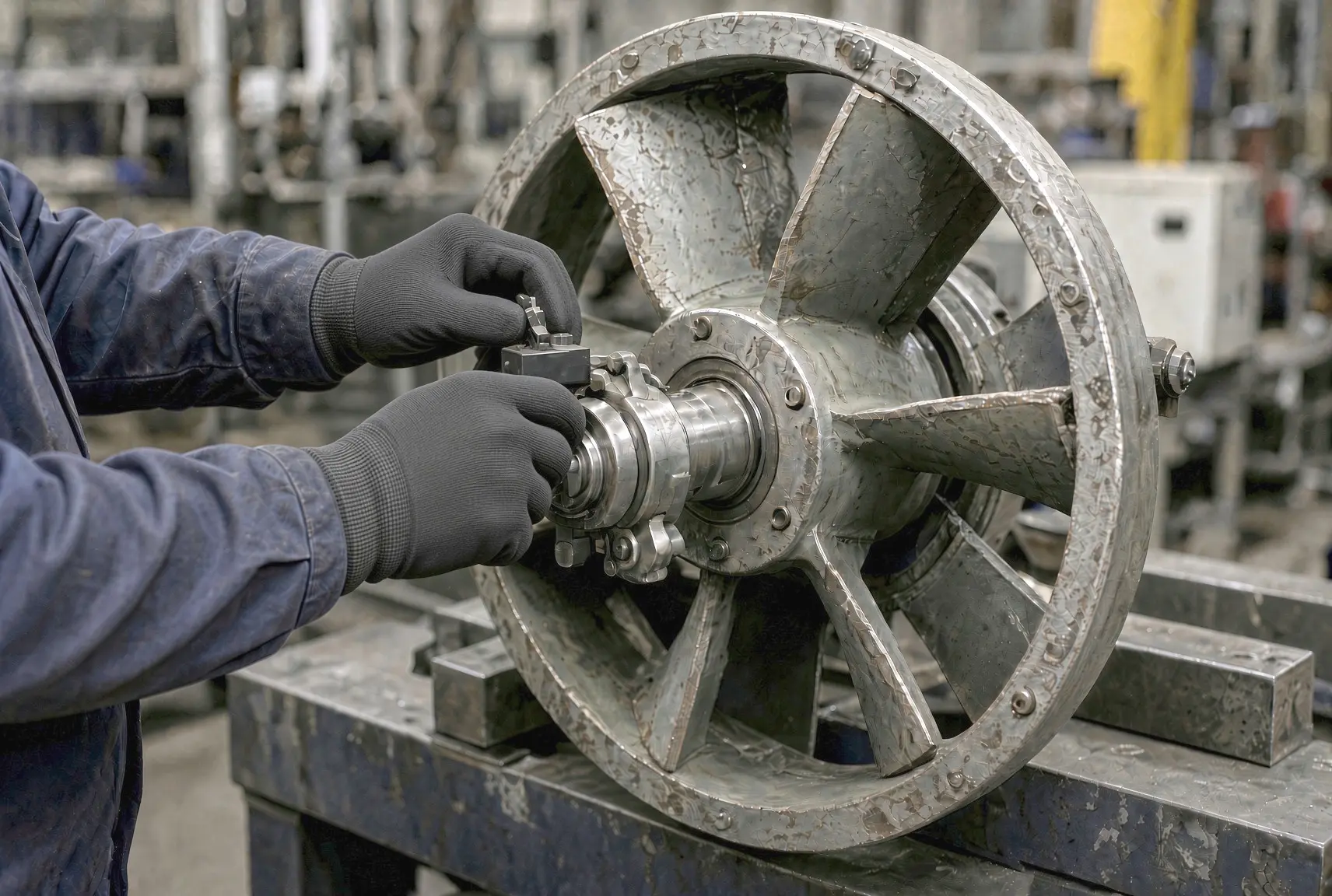 Balanceo de rotor, impeller o ventilador en intervención en planta o taller